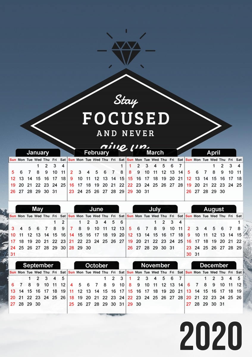 Calendrier Stay focused