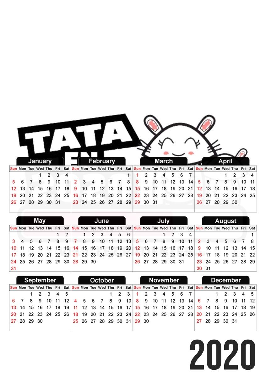 Calendrier Tata 2020 Cadeau Annonce naissance