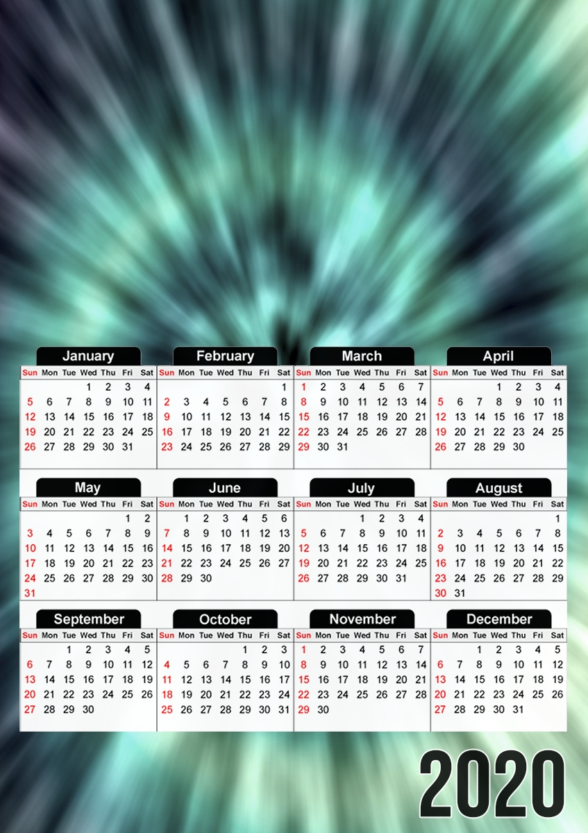 Calendrier TIE DYE - GREEN AND BLUE