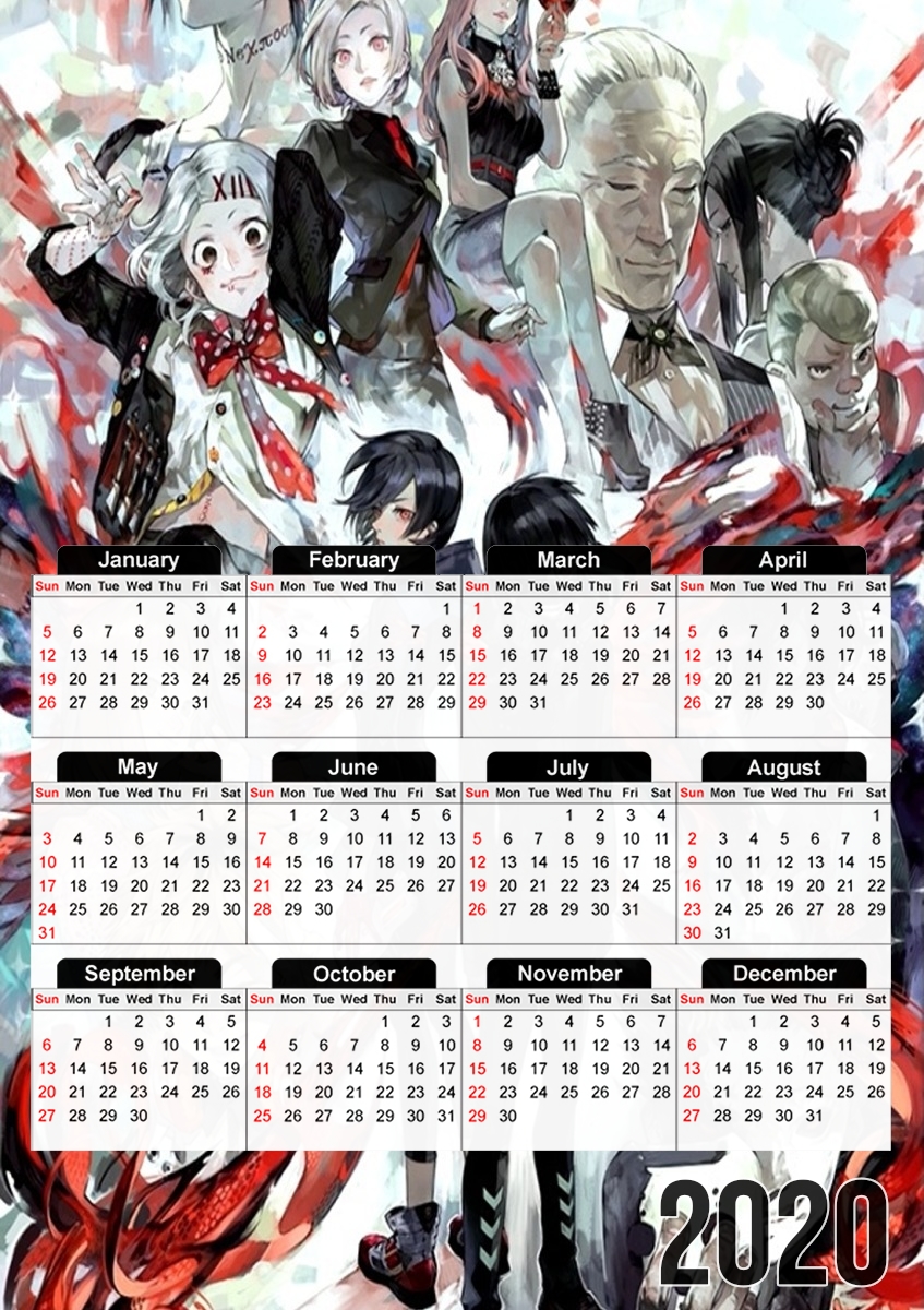 Calendrier Tokyo Ghoul Touka and family