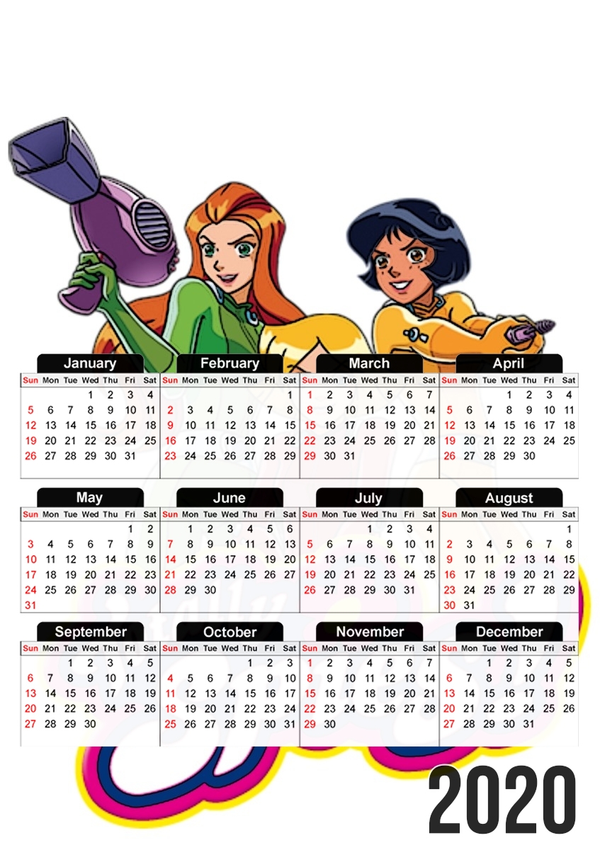 Calendrier Totally Spies Contour Hard