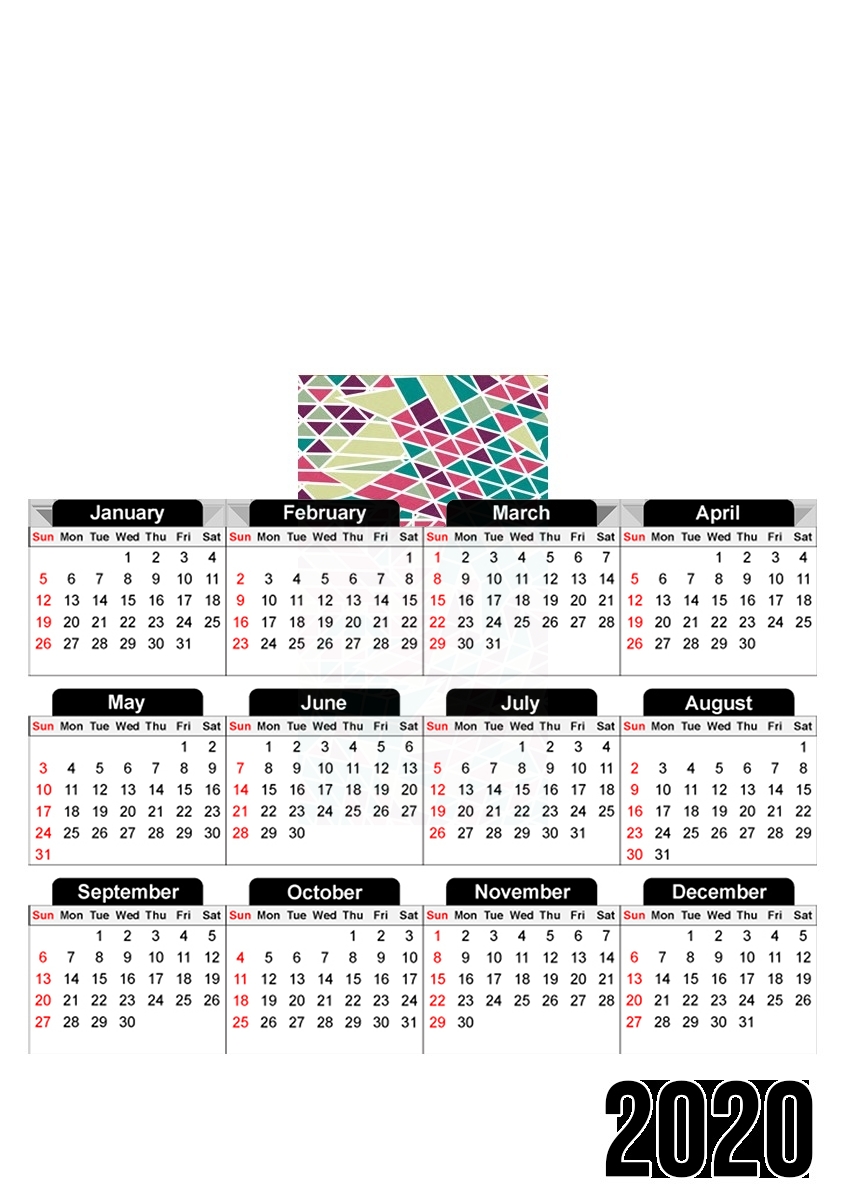Calendrier Triangle Pattern