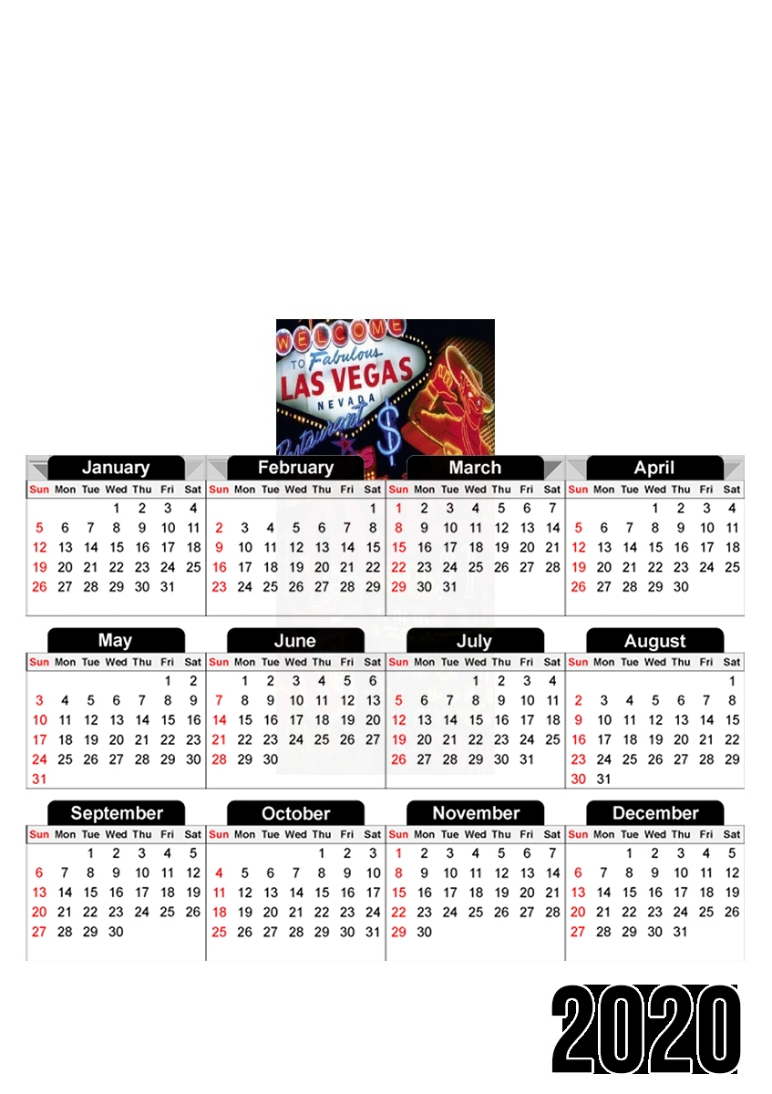Calendrier Welcome to Las Vegas