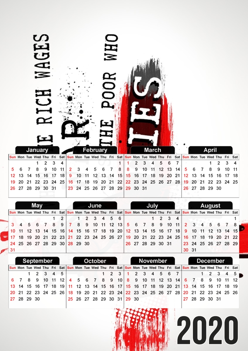 Calendrier When The Rich Wages War