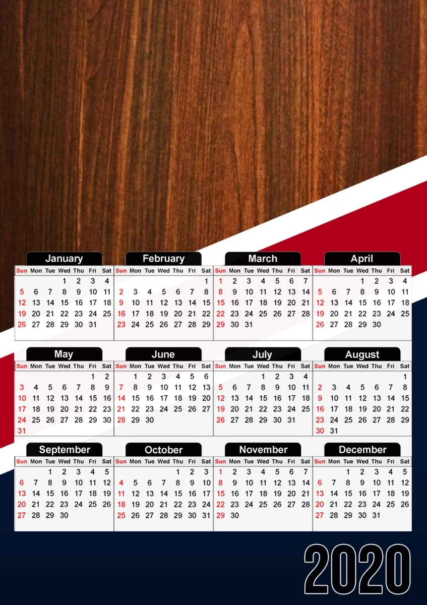 Calendrier Wooden New England