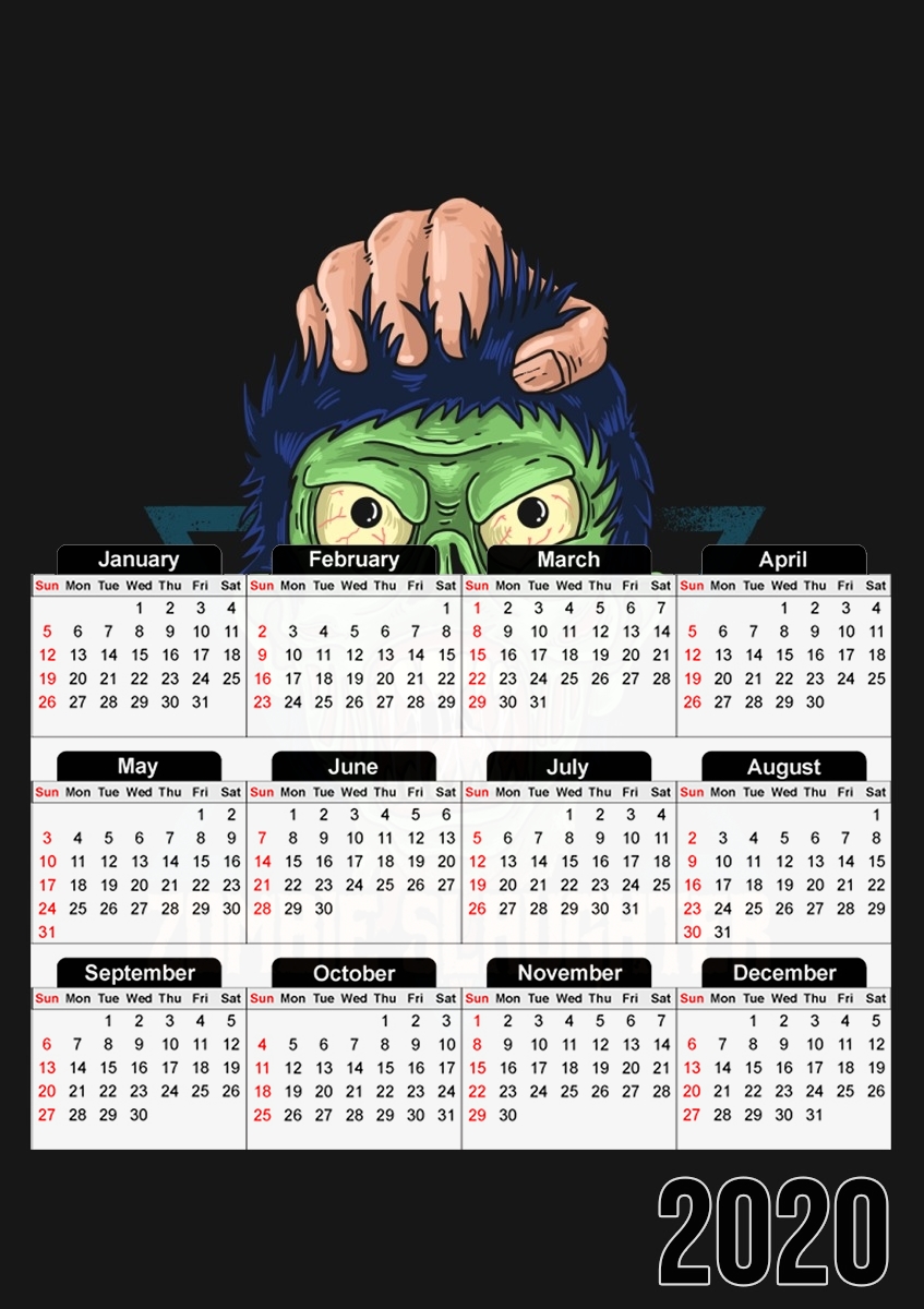 Calendrier Zombie slaughter illustration