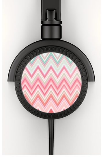 Casque colorful chevron in pink