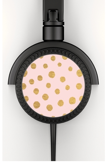 Casque Golden Dots And Pink