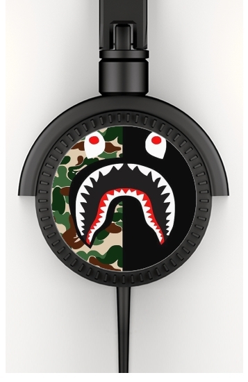 Casque Audio Stéréo Shark Bape Camo Military Bicolor