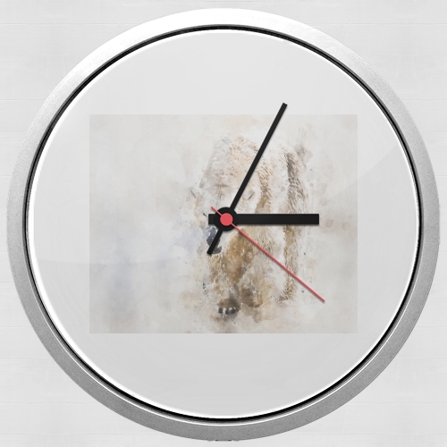 Horloge Abstract watercolor polar bear