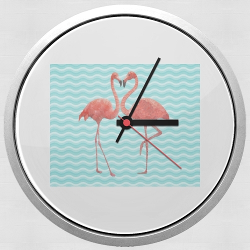 Horloge flamingo love