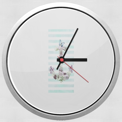 Horloge Floral Anchor in mint