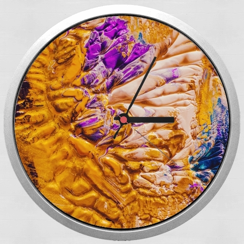 Horloge Gold and Purple Paint