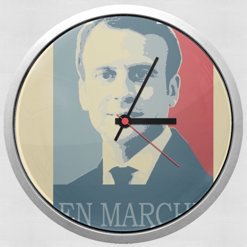 Horloge Macron Propaganda En marche la France