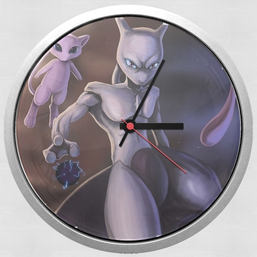 Horloge Mew And Mewtwo Fanart