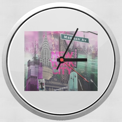 Horloge New York City II [pink]