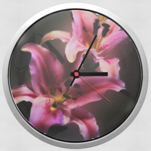 Horloge Painting Pink Stargazer Lily
