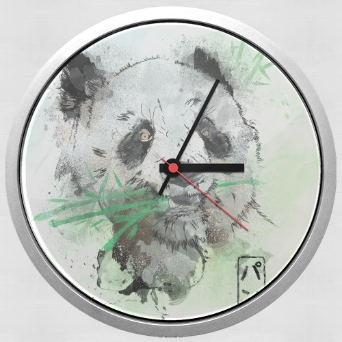 Horloge Panda Watercolor