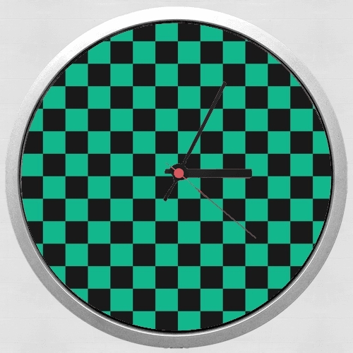 Horloge Tanjiro Pattern Green Square