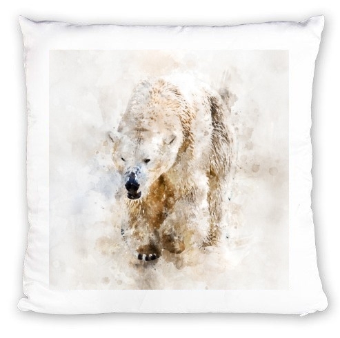 Coussin Abstract watercolor polar bear