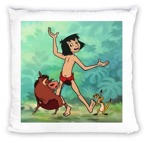 Coussin Disney Hangover Mowgli Timon and Pumbaa 