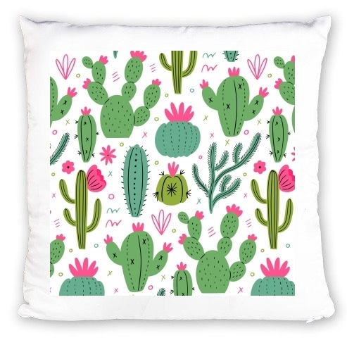 Coussin Minimalist pattern with cactus plants