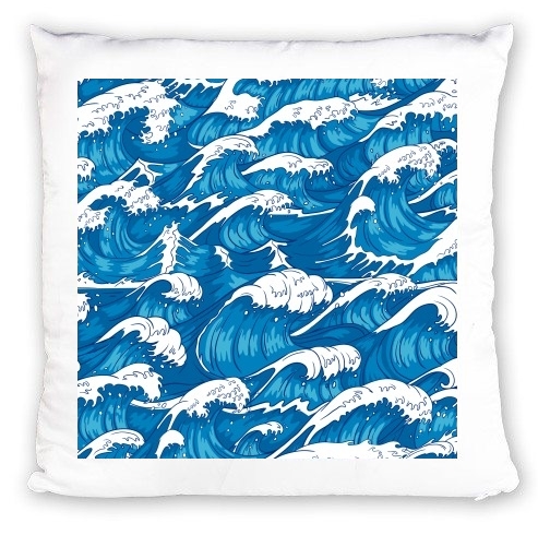 Coussin Storm waves seamless pattern ocean