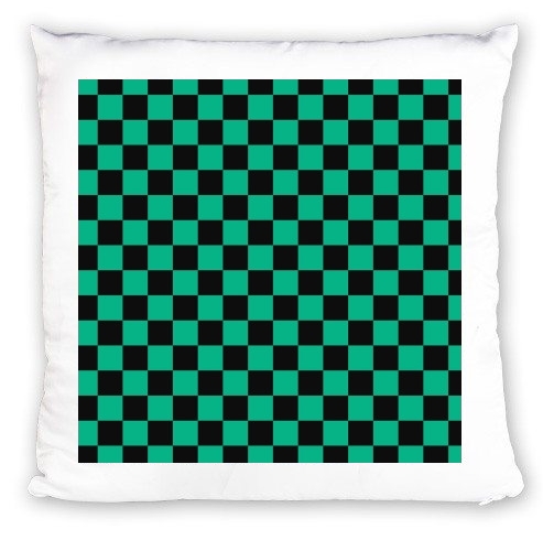 Coussin Tanjiro Pattern Green Square