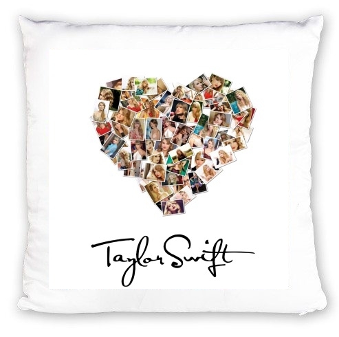 Coussin Taylor Swift Love Fan Collage signature