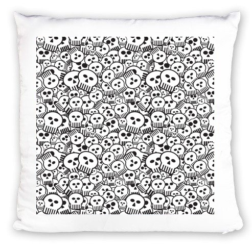 Coussin toon skulls, black and white