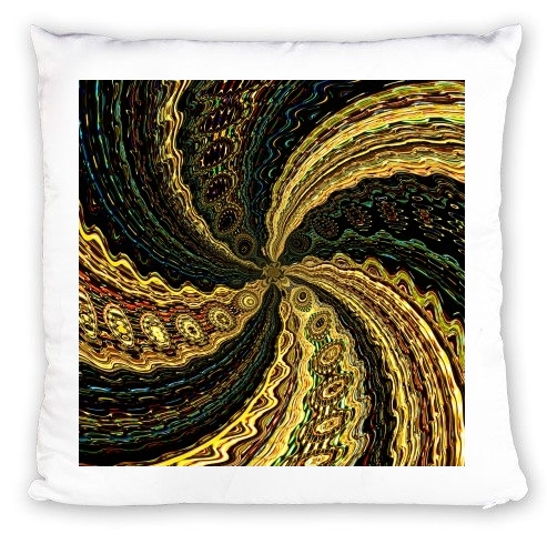 Coussin Twirl and Twist black and gold