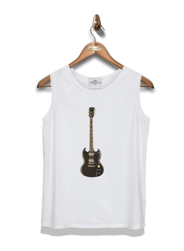 Débardeur Homme AcDc Guitare Gibson Angus