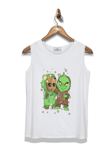 Débardeur Baby Groot and Grinch Christmas