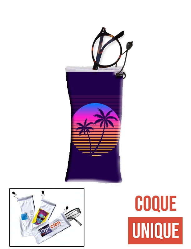 Housse Classic retro 80s style tropical sunset