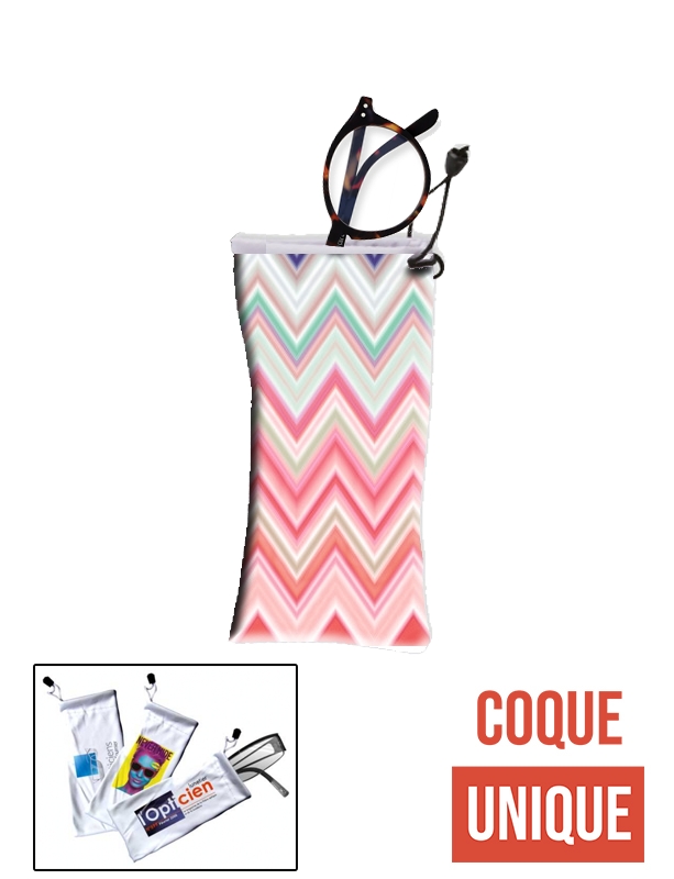 Housse colorful chevron in pink