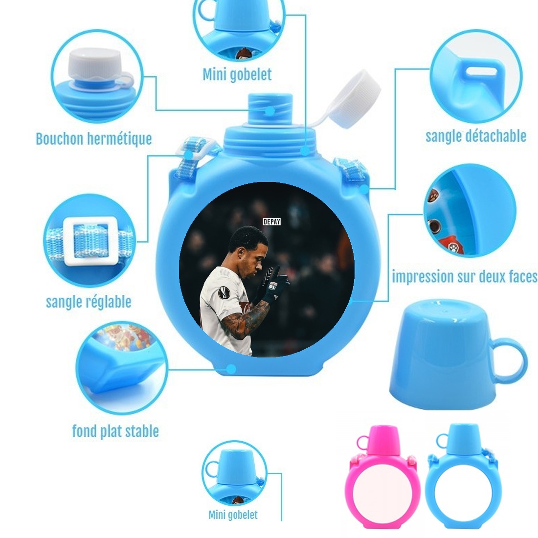 Mug Plastique Personnalisable pour Enfant - Olympique Lyonnais