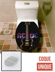 Housse siège de toilette - Décoration abattant WC AcDc Guitare Gibson Angus