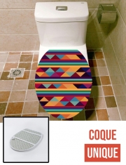 Housse siège de toilette - Décoration abattant WC Aztec Pattern Pastel