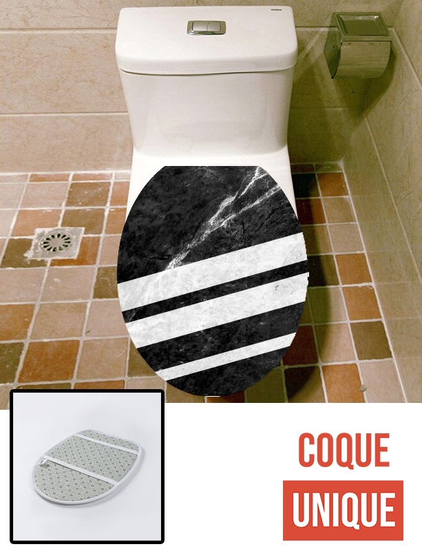 Housse Black Striped Marble