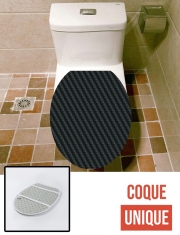 Housse siège de toilette - Décoration abattant WC Carbone noir