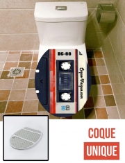 Housse siège de toilette - Décoration abattant WC Cassette audio K7