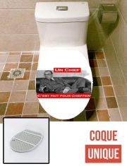 Housse siège de toilette - Décoration abattant WC Chirac Un Chef cest fait pour cheffer