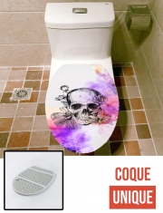 Housse siège de toilette - Décoration abattant WC Color skull
