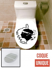 Housse siège de toilette - Décoration abattant WC Corse - Tete de maure