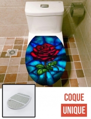 Housse siège de toilette - Décoration abattant WC Rose Eternelle
