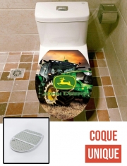 Housse siège de toilette - Décoration abattant WC John Deer Tracteur vert