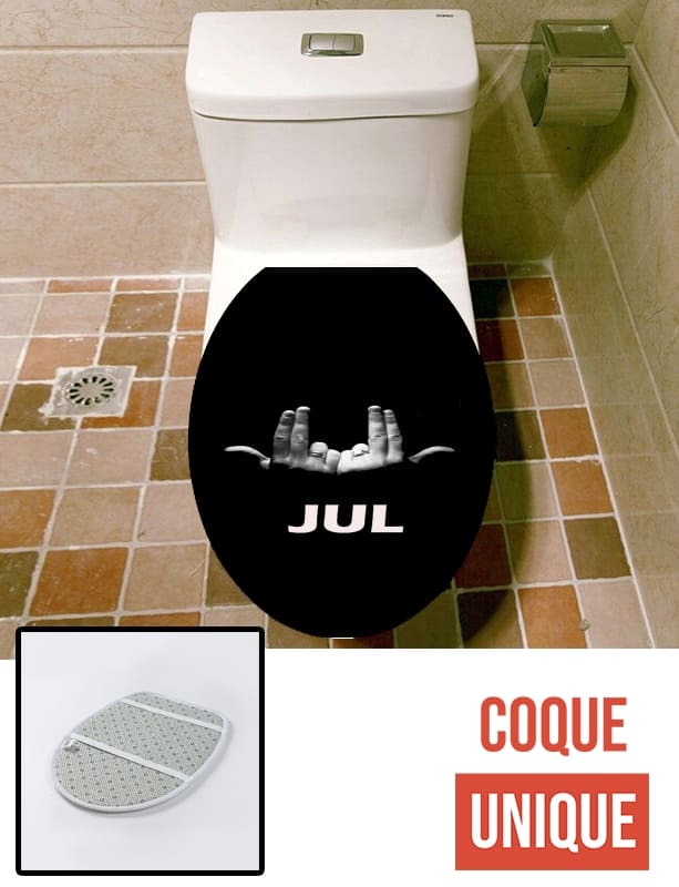 Housse siège de toilette - Décoration abattant WC Jul Rap
