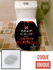 Housse siège de toilette - Décoration abattant WC Keep Calm And Kill Zombies