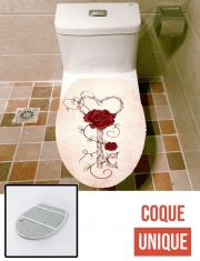 Housse siège de toilette - Décoration abattant WC Key Of Love