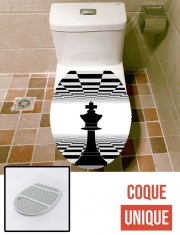 Housse siège de toilette - Décoration abattant WC King Chess